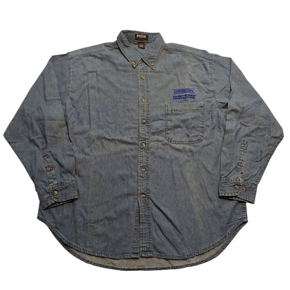 NEW Marantz Superscope Size XL Denim Shirt Ultra Club Audio Logo Men's NWOT
